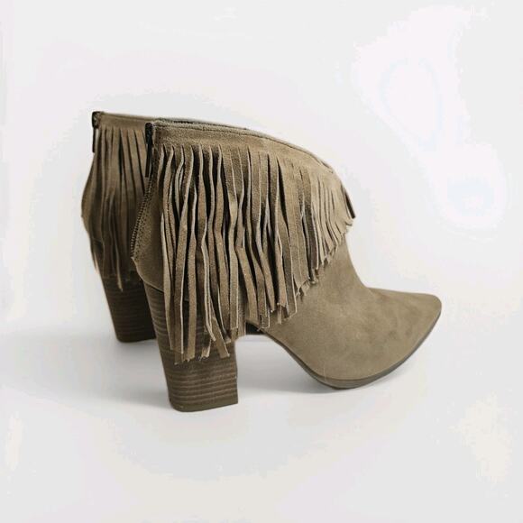 Kenneth‎ Cole Reaction Pull Ashore Fringe Boots Almond Suede Ankle Boots Sz 9 M - Picture 4 of 7